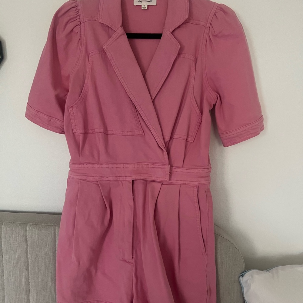 Chic Pink Wrap Jumpsuit